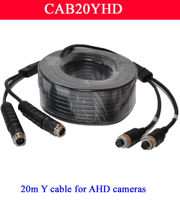 20m Y cable for use with our AHD range of reversing cameras